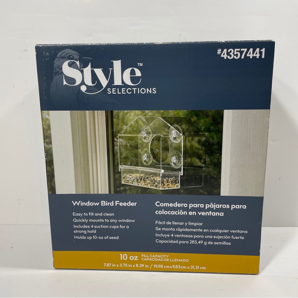 Wild Bird Feeder Window Suction Cups Easy Clean and Fill Feathered Friends NEW